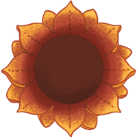 Sunflower Clip (red)