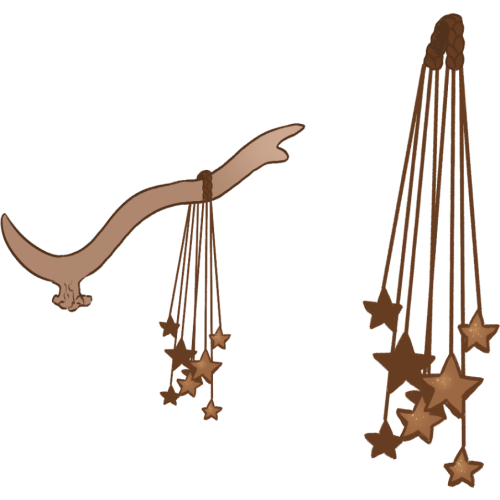 Shining Star Antler Adornments (brass)